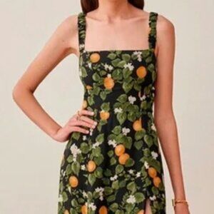 Reformation Floral Lemon Dress Size 4